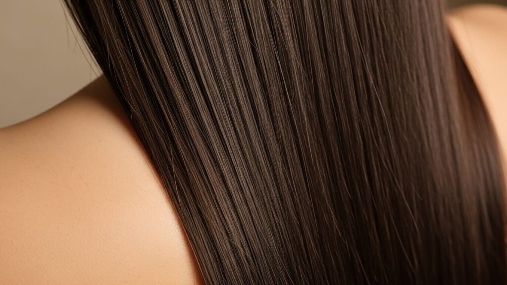 fios lisos com brilho saudável e aparência natural