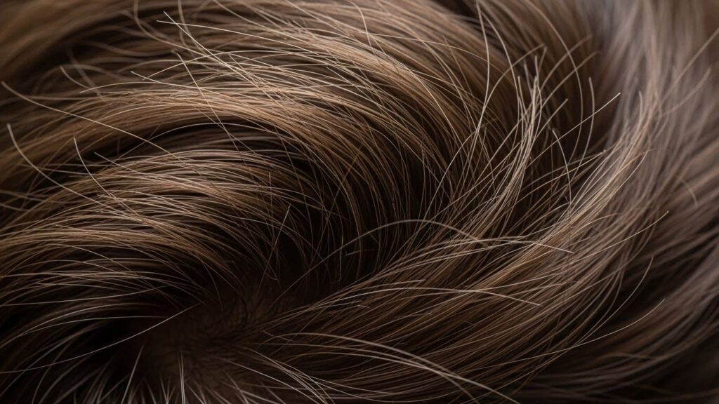 fios ressecados com cutículas abertas e baixa memória capilar